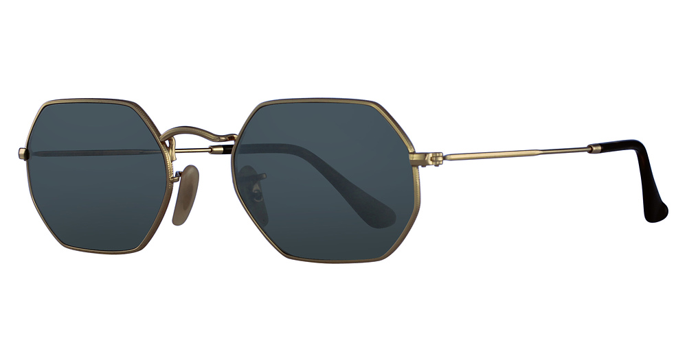 Ray-Ban RB3556N OCTAGONAL irregular sunglasses in Gold/Grey Flash