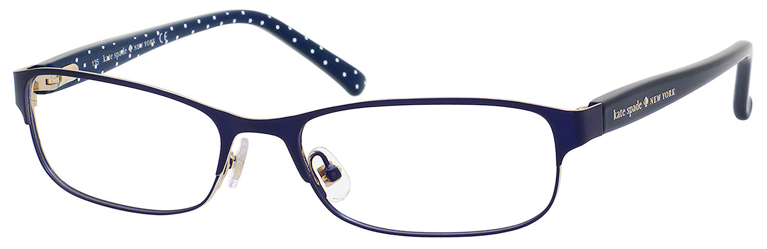 Satin Navy Dots
