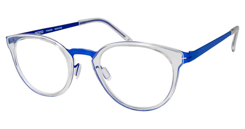 Modo 4509 round eyeglasses in Crystal