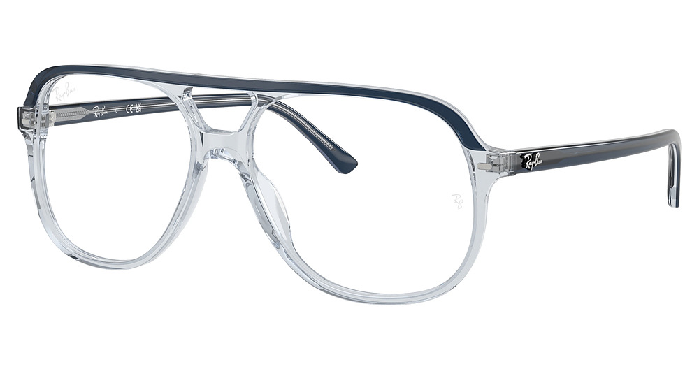 Ray-Ban RX5698 aviator eyeglasses in Blue on Transparent Blue