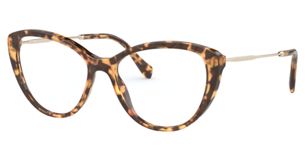 Miu Miu MU 02SV cateye eyeglasses in Light Havana