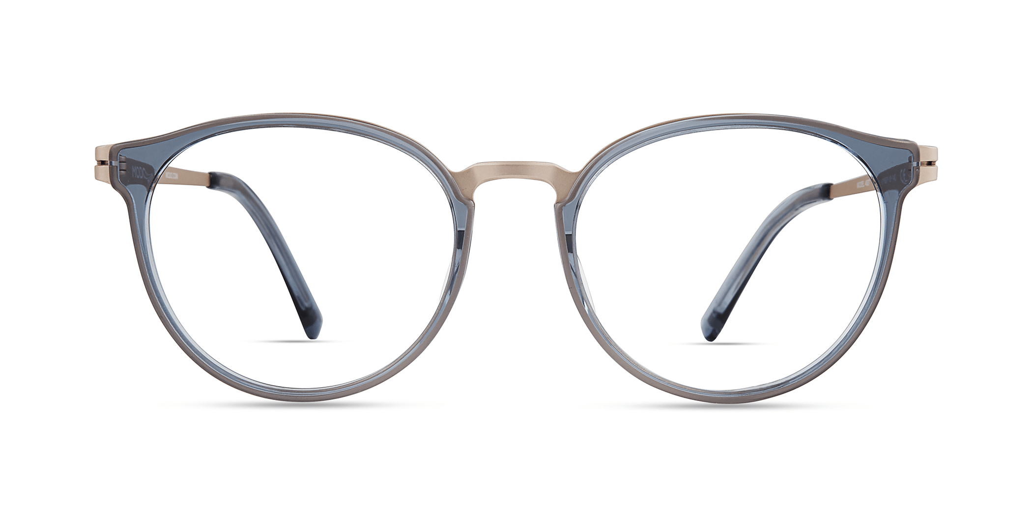 Modo 4527 round eyeglasses in Blue Gold