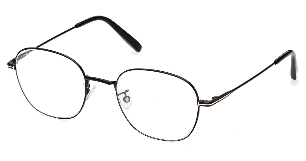 Tom Ford FT5790-K round eyeglasses in Shiny Black