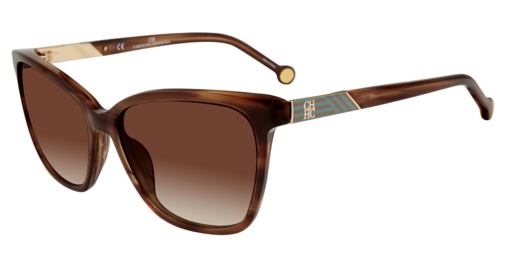 Carolina Herrera SHE796 square sunglasses in Light Tortoise 06 Yx
