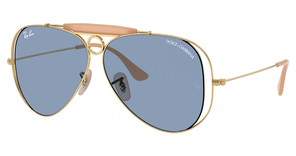 Ray-Ban RB3138M aviator sunglasses in Arista/Light Blue