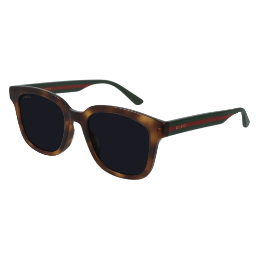 Gucci GG0847SK rectangle sunglasses in Havana Green Grey/Grey