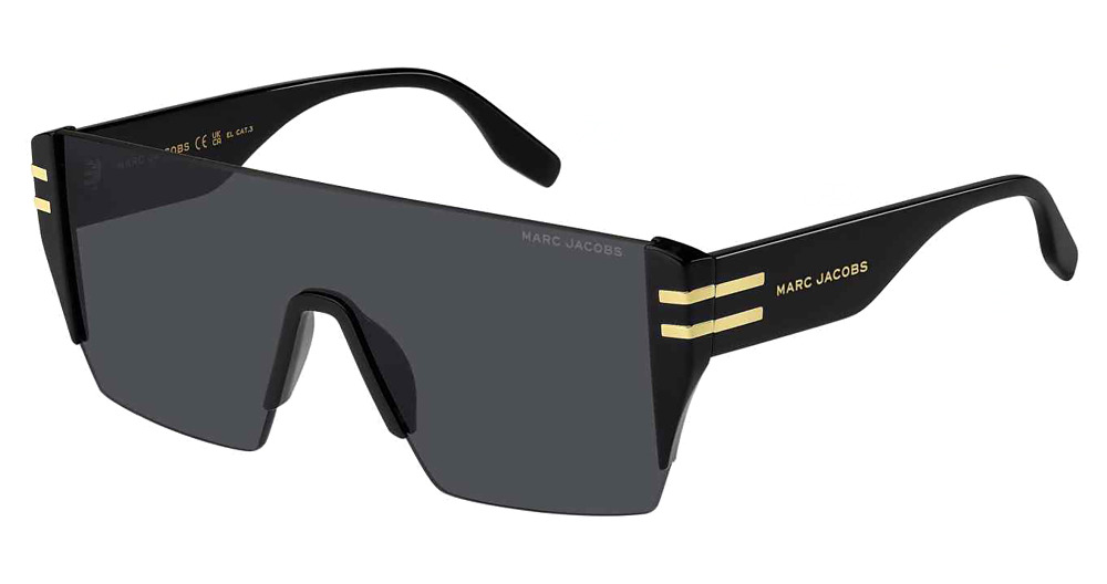 Marc Jacobs MARC 712/S rectangle sunglasses in Black/Grey