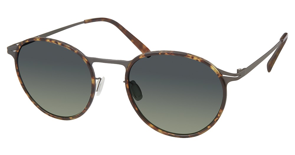 Modo 684 round sunglasses in Tortoise/Green Gradient