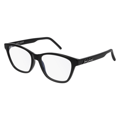 Saint Laurent SL 338 round eyeglasses in Black Black Transparent