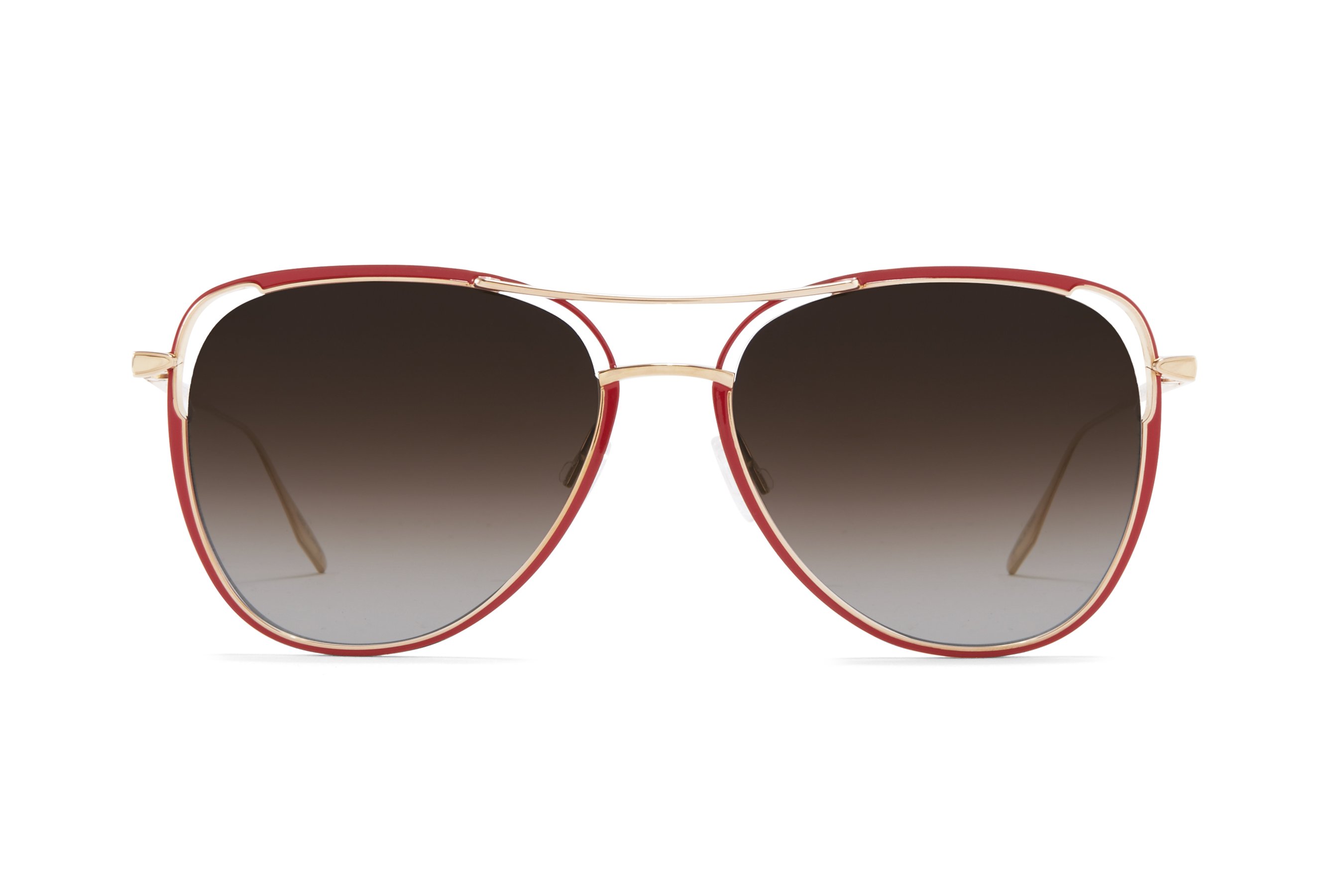 Gold / Crimson Enamel / Smokey Topaz (AR)