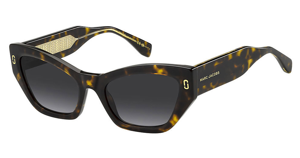 Marc Jacobs MJ 1117/S rectangle sunglasses in Havana/Dark Grey Shaded
