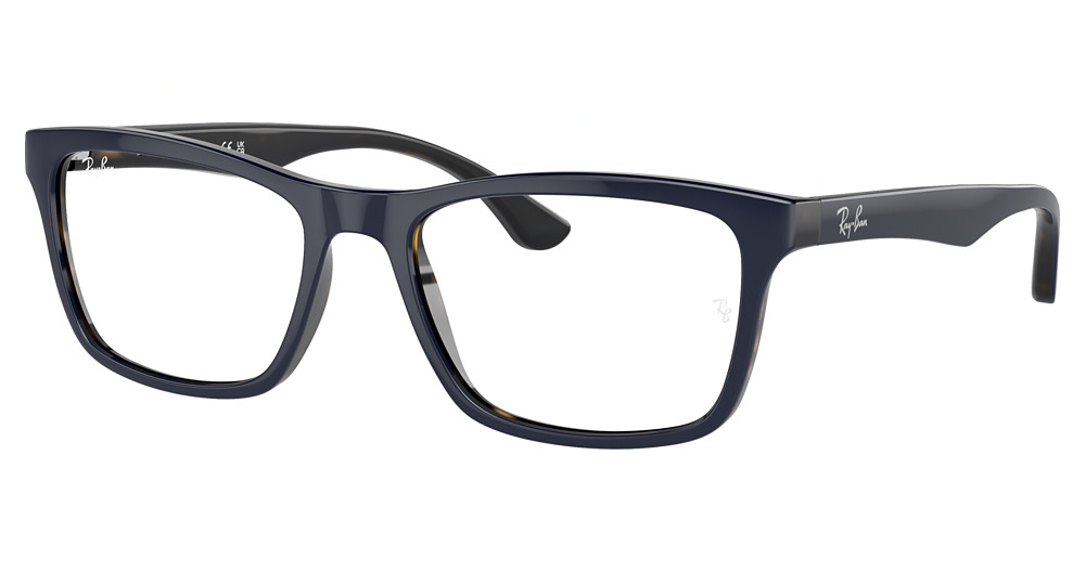 Ray-Ban RX5279F round eyeglasses in Blue on Havana