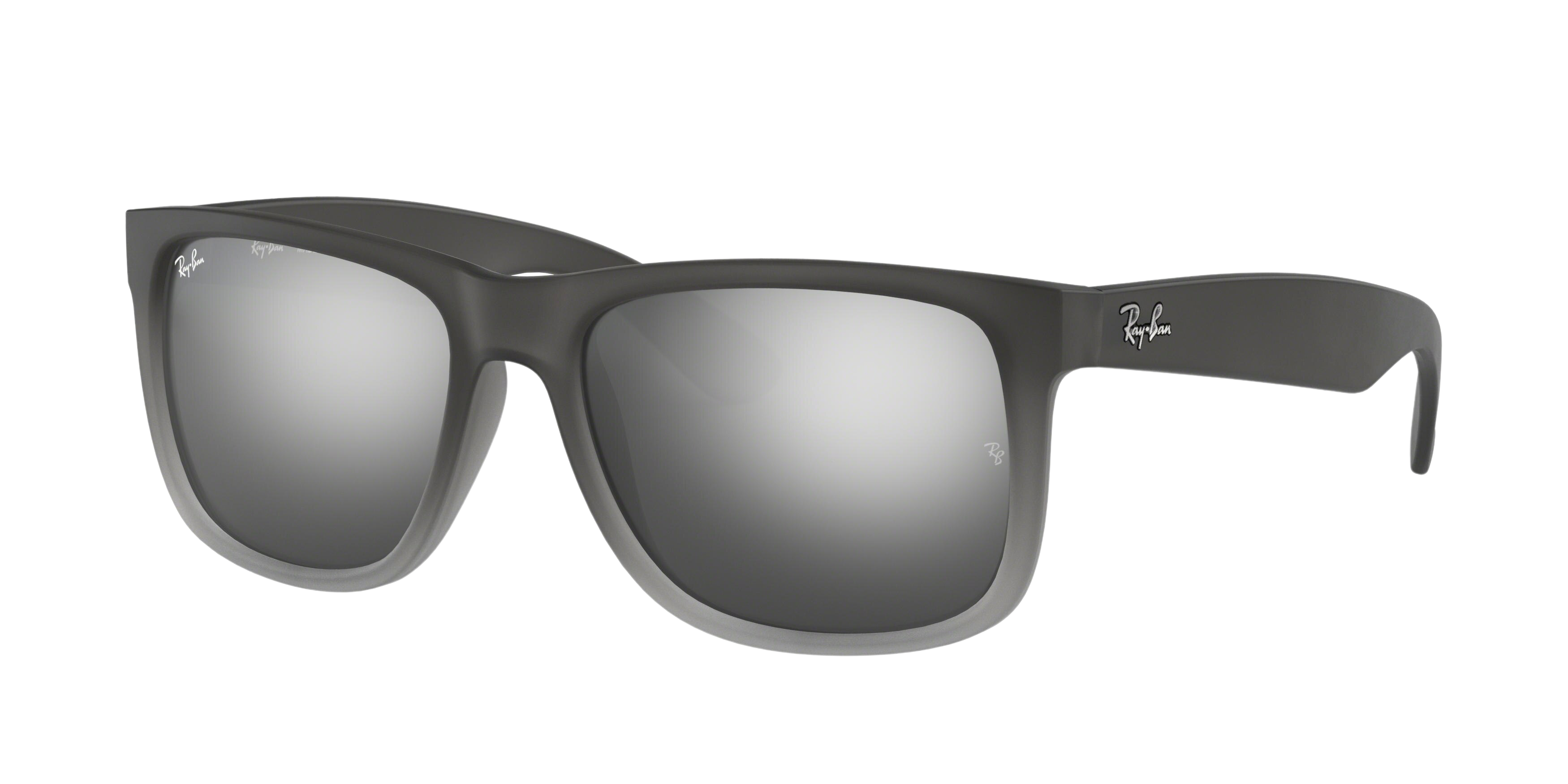 Ray-Ban RB4165 square sunglasses in Rubber Grey/Grey Transp.