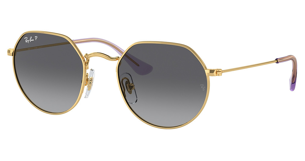 Ray-Ban RJ9565S JUNIOR JACK round sunglasses in Arista/Grey Gradient Polarized