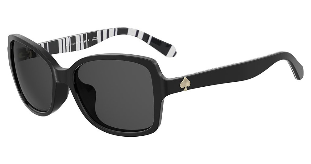Kate Spade AYLEEN/F/S/US rectangle sunglasses in Black/Grey Polarized