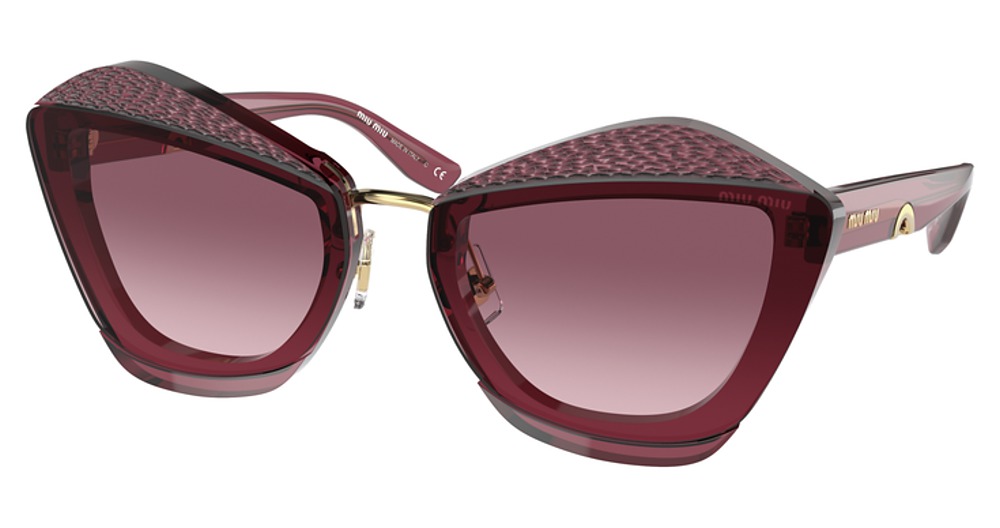 Miu Miu MU 01XS cateye sunglasses in Bordeaux/Pink Gradient