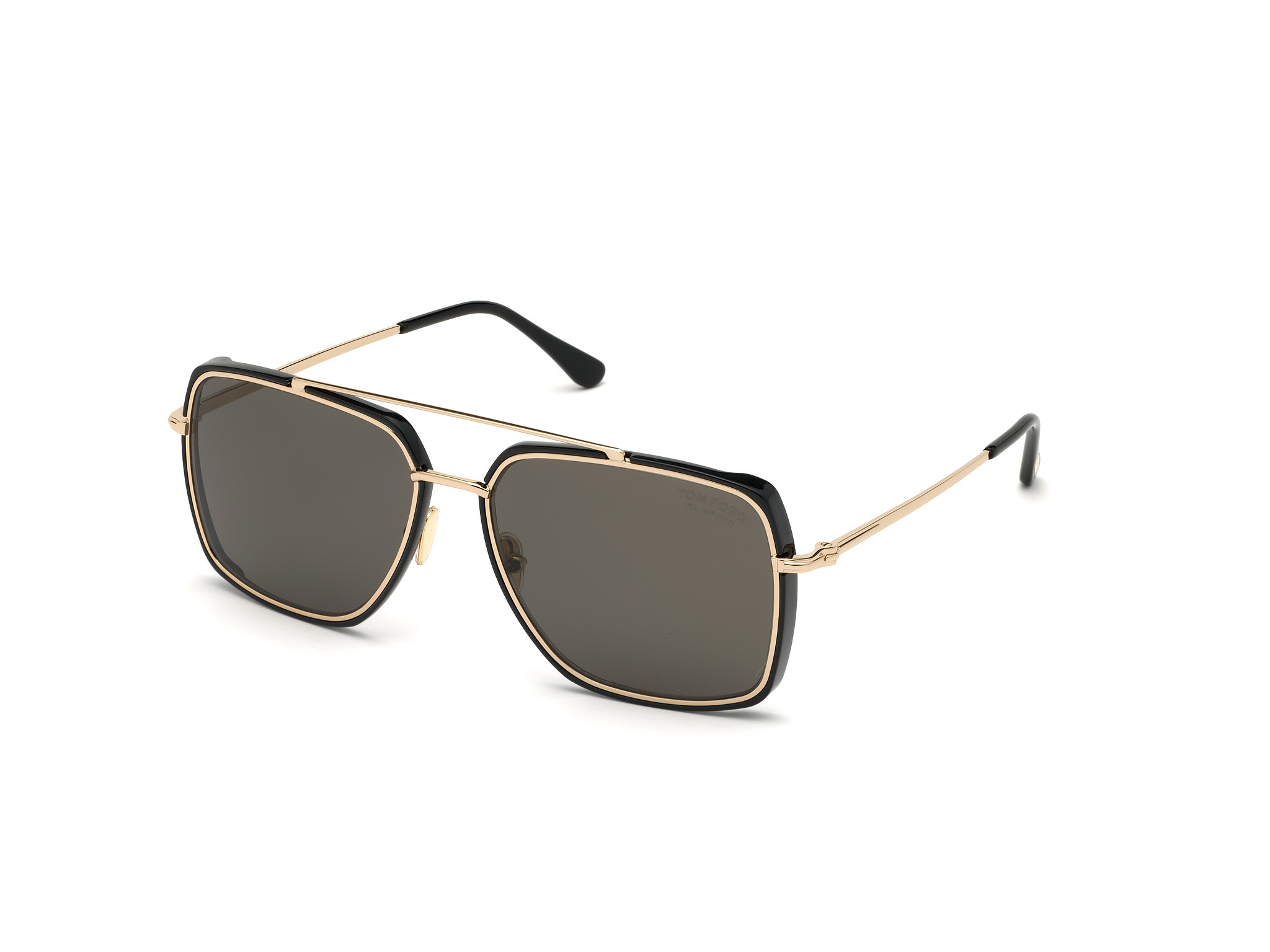 Tom Ford FT0750 Lionel square sunglasses in Shiny Rose Gold