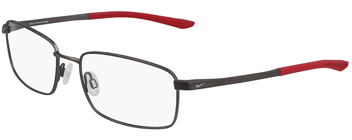 BRUSHED GUNMETAL/GYM RED