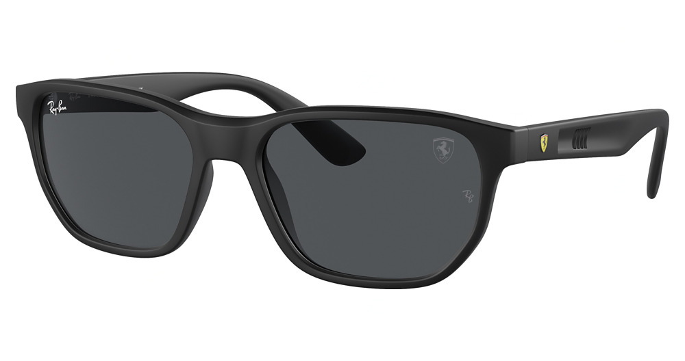 Ray-Ban RB4404M round sunglasses in Matte Black/Dark Grey