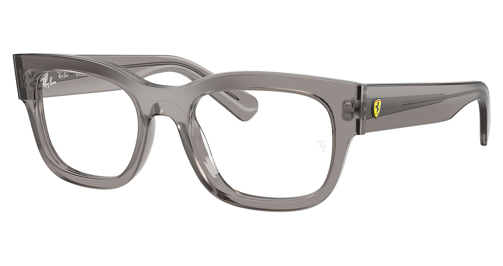 Ray-Ban RX5528M round eyeglasses in Transparent Grey