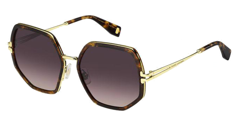 Marc Jacobs MJ 1089/S irregular sunglasses in Hvna Gold/Brown Shaded