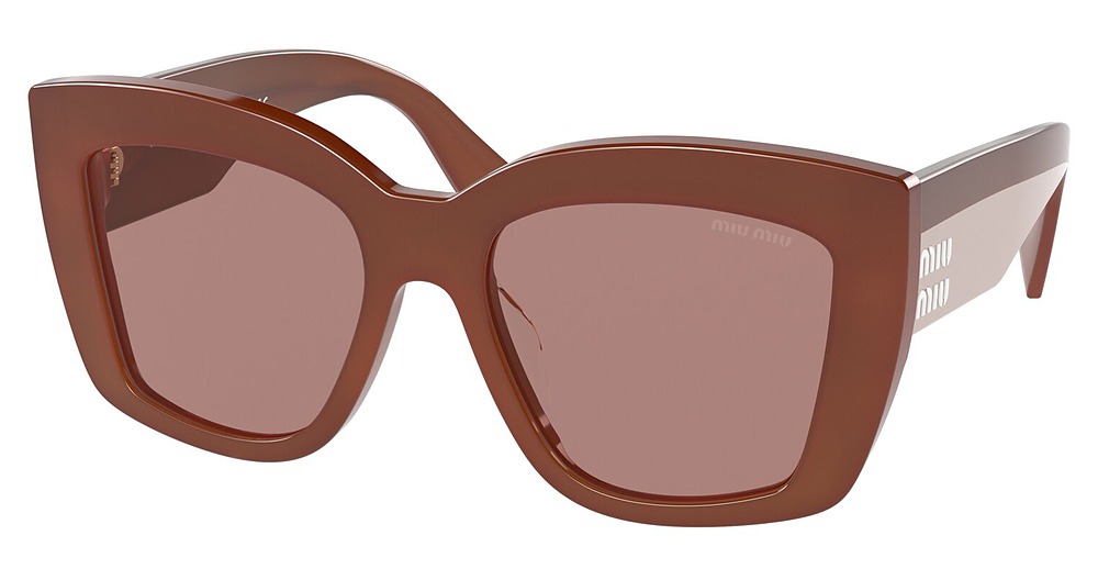 Miu Miu MU 04WS cateye sunglasses in Bordeaux Opal/Light Brown