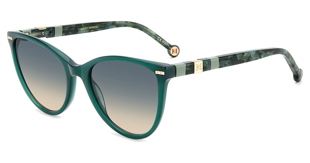 Carolina Herrera HER 0107/S cateye sunglasses in Greenhava/Grey Brown Doubleshade