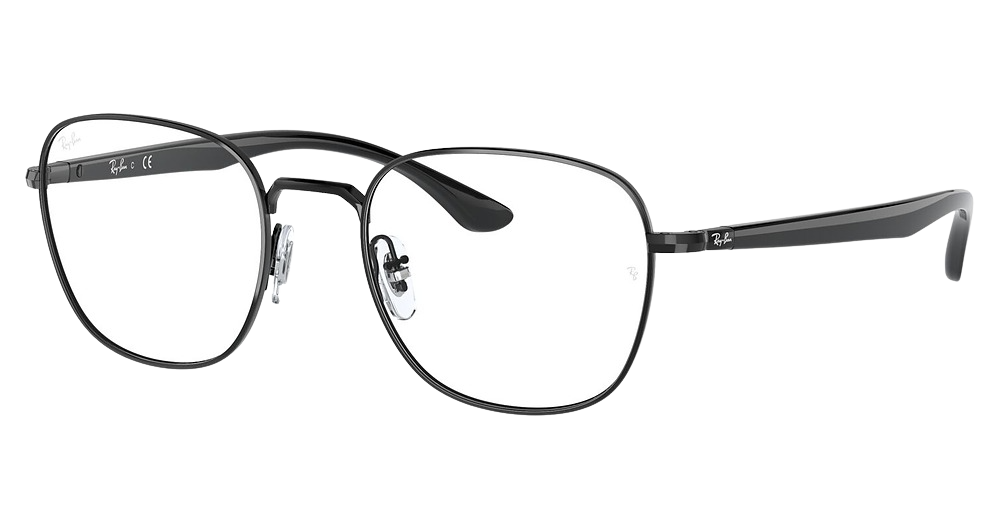Ray-Ban RX6477 square eyeglasses in Black