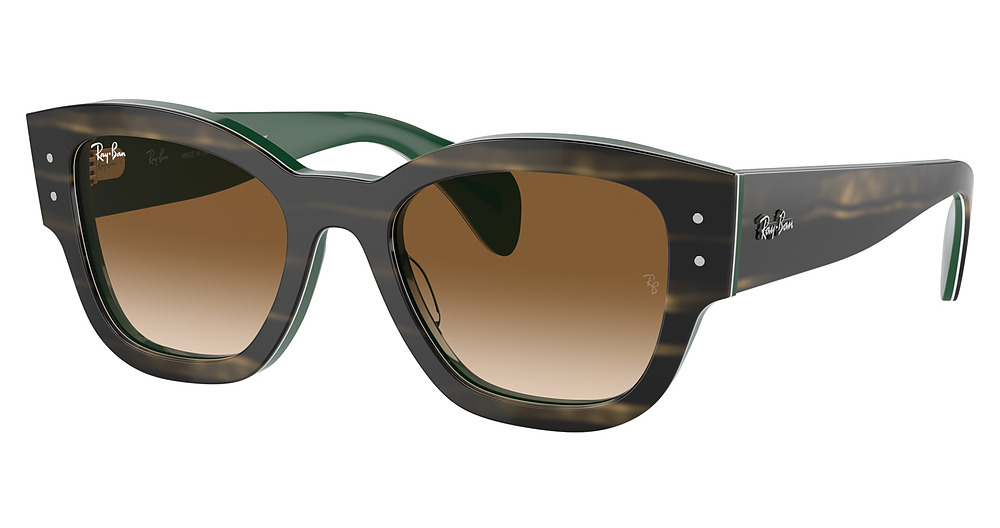 STRIPED GREEN ON GREEN / CLEAR GRADIENT BROWN