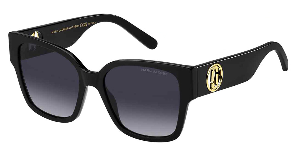 Marc Jacobs MARC 698/S square sunglasses in Black/Dark Grey Shaded
