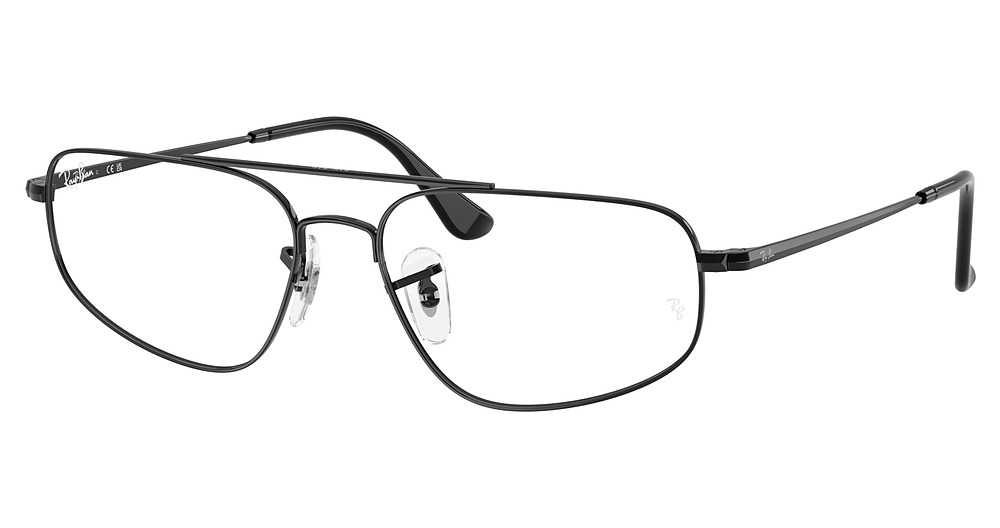 Ray-Ban RX6550 round eyeglasses in Black