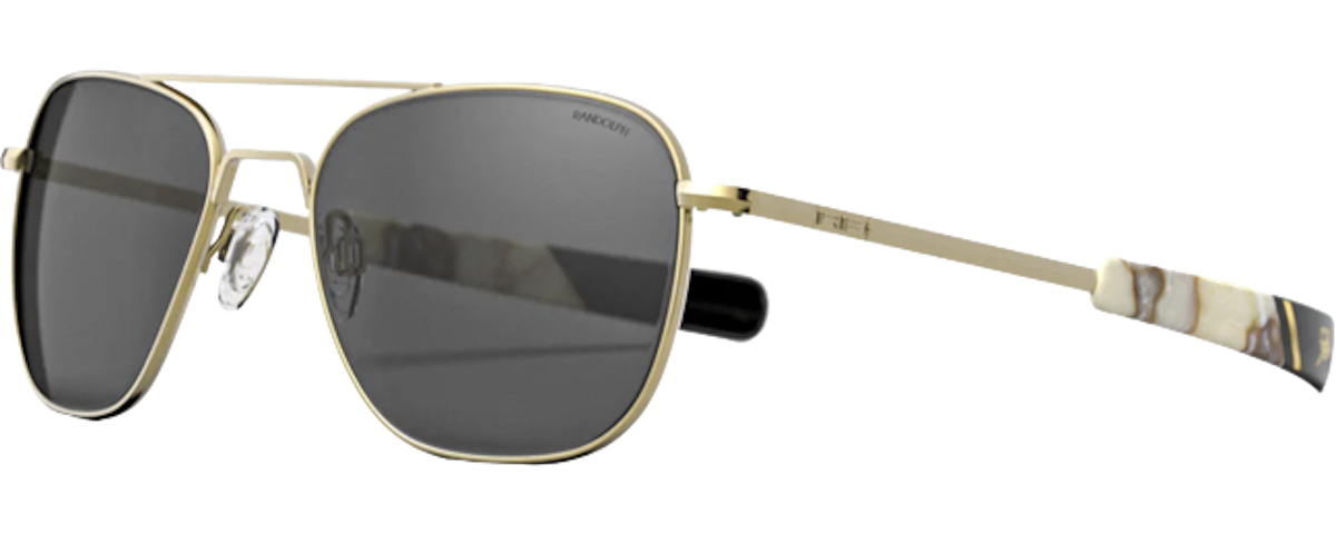 23k Gold & American Gray Polarized Glass Lens