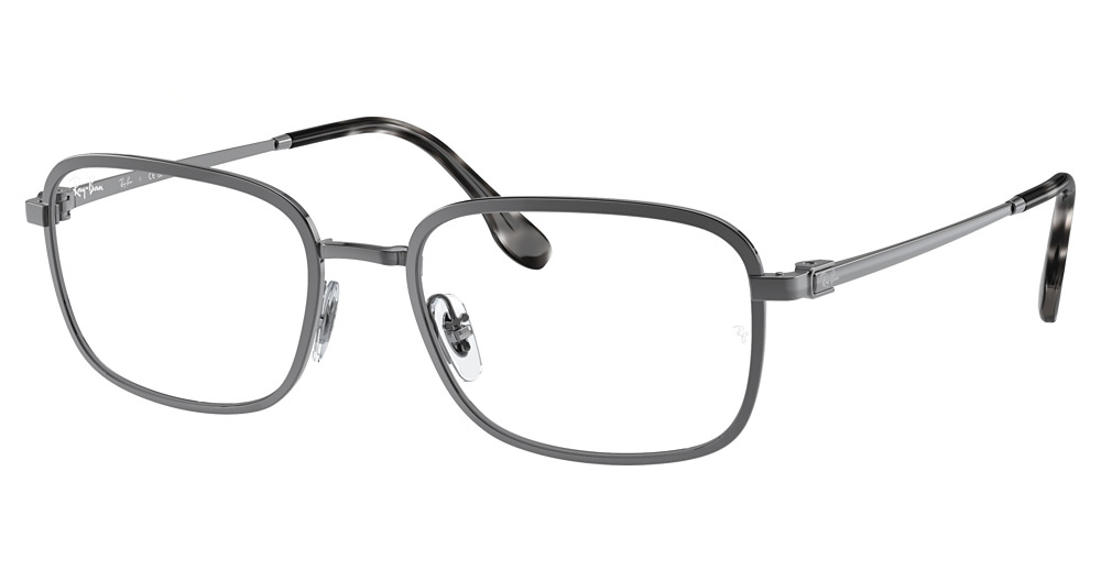 Ray-Ban RX6495 round eyeglasses in Gunmetal