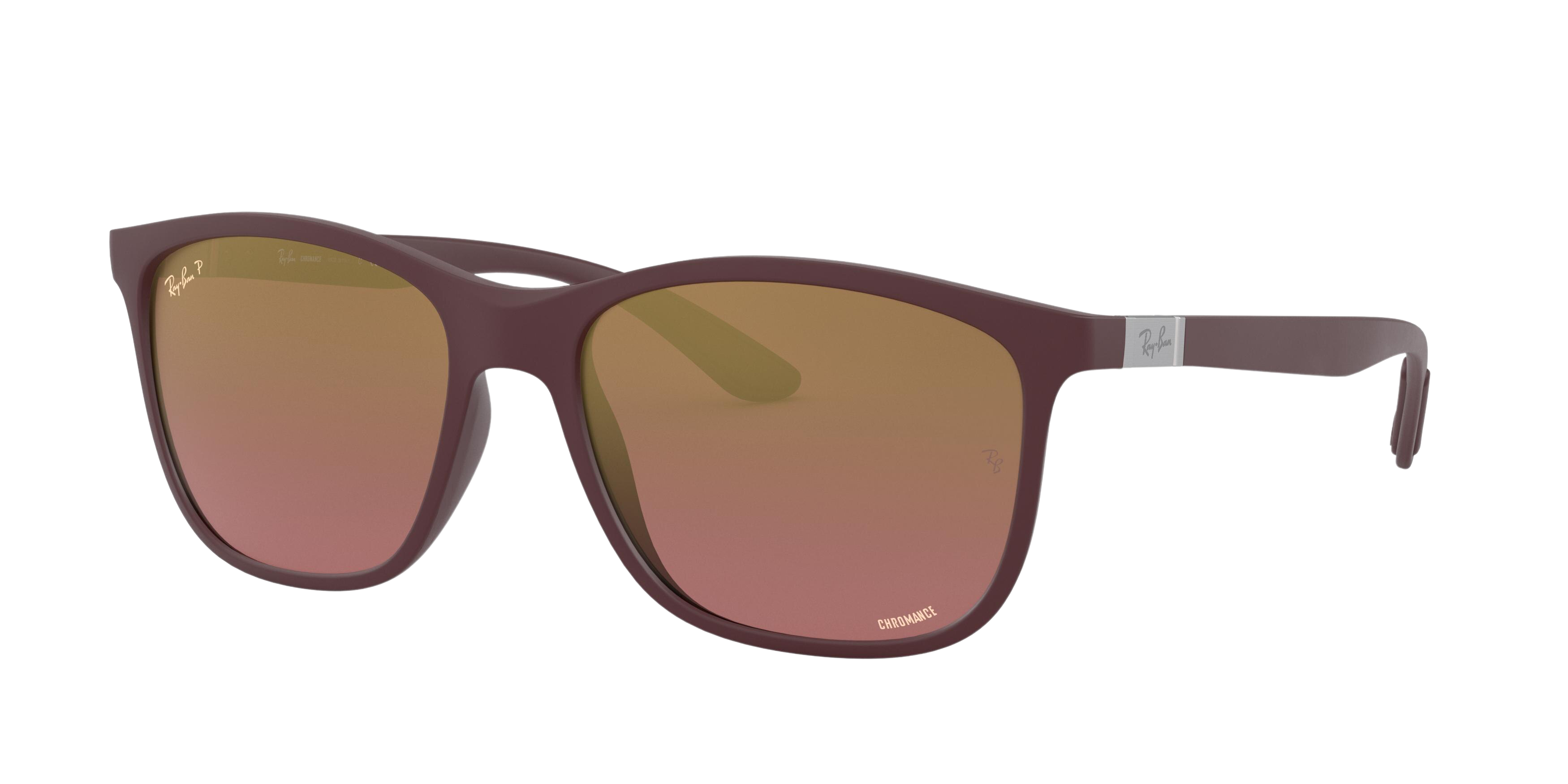 Ray-Ban RB4330CH square sunglasses in Sand Dark Violet