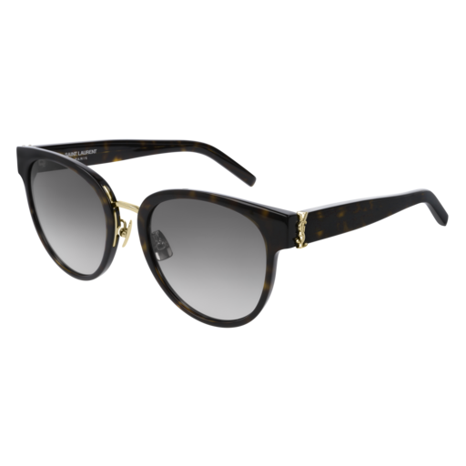 Saint Laurent SL M38/K round sunglasses in Havana