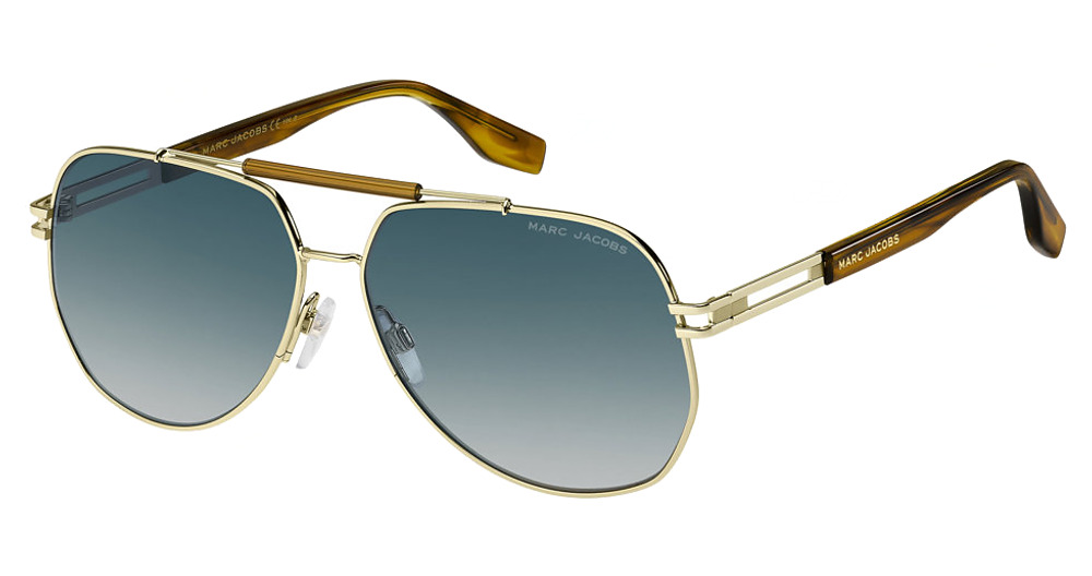 Marc Jacobs MARC 673/S aviator sunglasses in Bge Hrn/Dk Blue Shaded