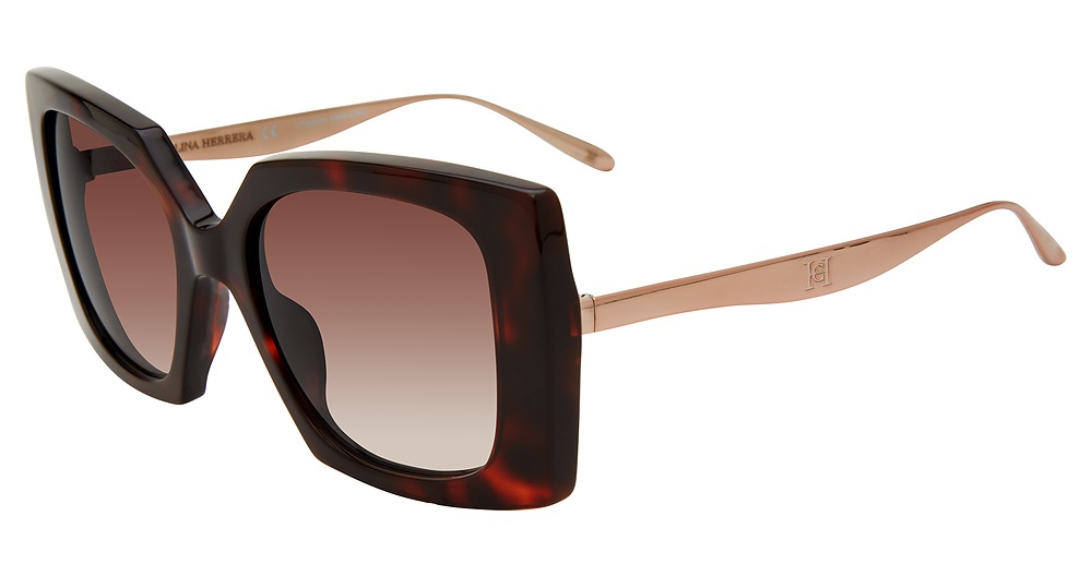 Carolina Herrera SHN616M square sunglasses in Dark Tortoise 0786