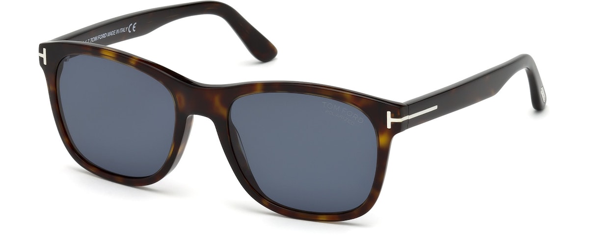 Shiny Dark Havana, Palladium T Logo/ Blue Polarized Lenses
