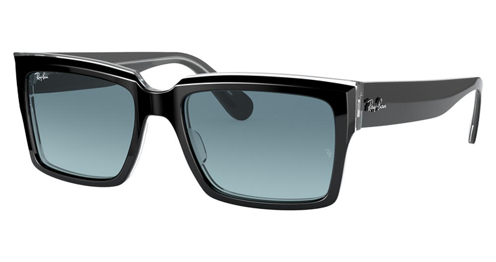 BLACK ON TRANSPARENT / BLU GRADIENT