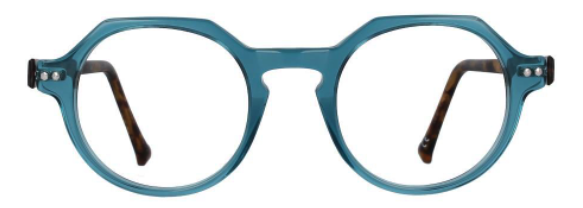 iGreen IGV04.76 round eyeglasses in Teal With Tortoise Temple