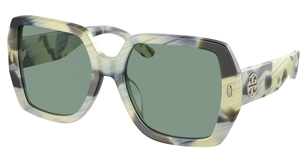 IVORY BROWN HORN / PETROL GREEN