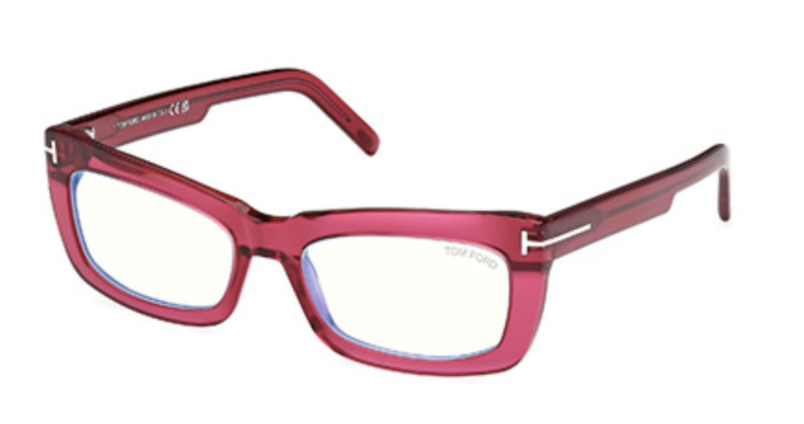Tom Ford FT5966-B rectangle eyeglasses in Shiny Fuxia