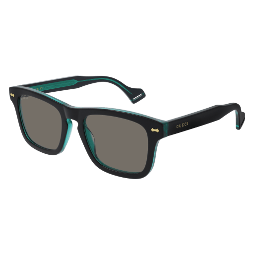 Gucci GG0735S rectangle sunglasses in Black Black Green/Nylon