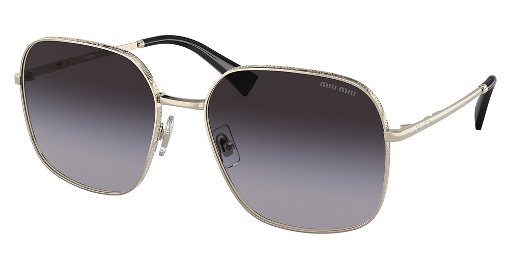 Miu Miu MU 50YS square sunglasses in Pale Gold/Gradient Grey
