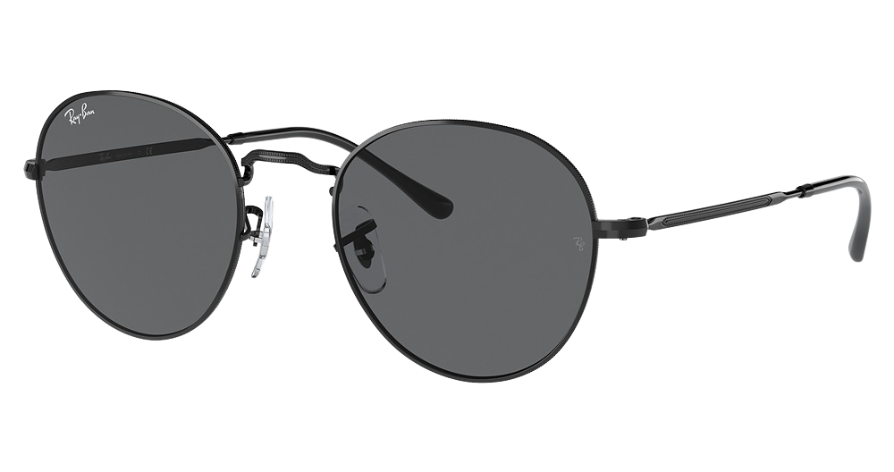 Ray-Ban RB3582 DAVID round sunglasses in Black/Dark Grey