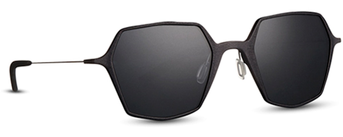 Black - Black matt temple - dark grey lens