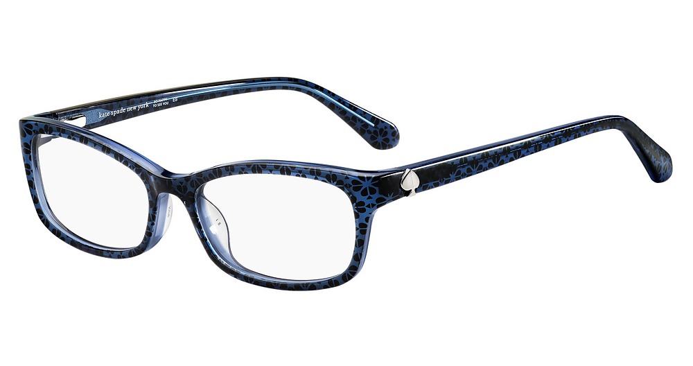 Kate Spade Lizabeth rectangle eyeglasses in Blue Pattern