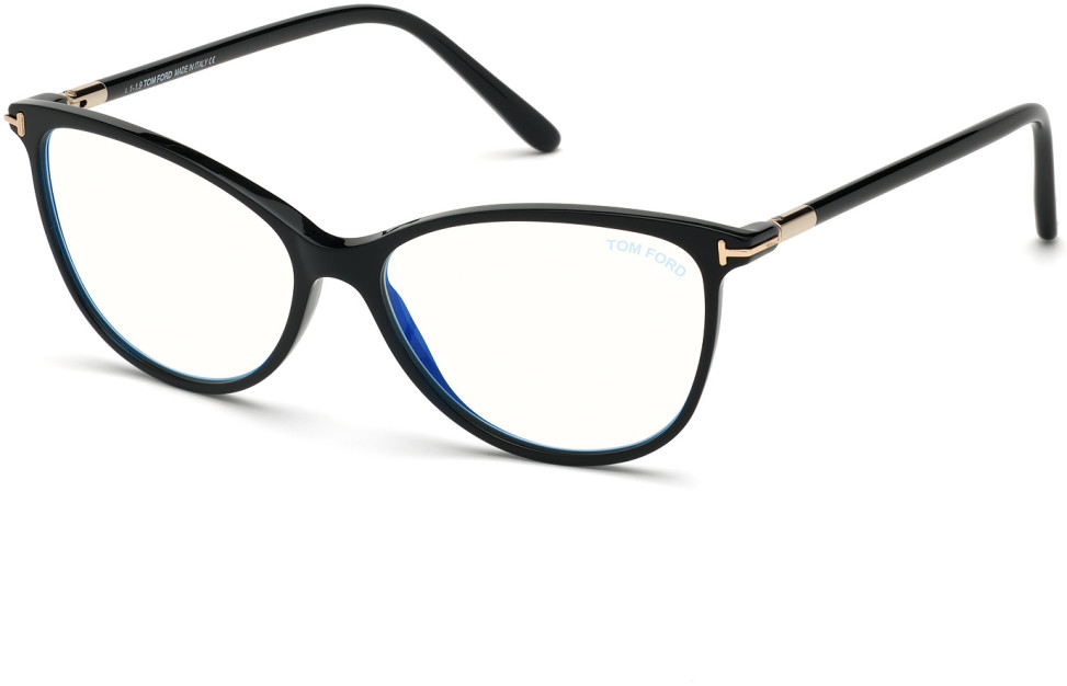 Shiny Black W. Shiny Rose Gold Details/ Blue Block Lenses