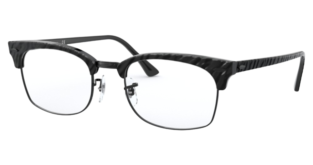 Ray-Ban RX3916V CLUBMASTER SQUARE square eyeglasses in Wrinnkled Black on Black