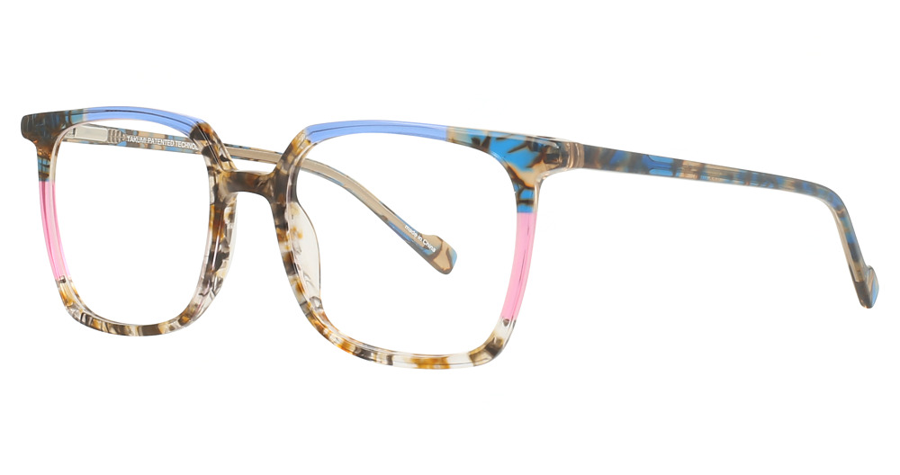 Grey Brown Marbled & Blue Transp & Pink Transp
